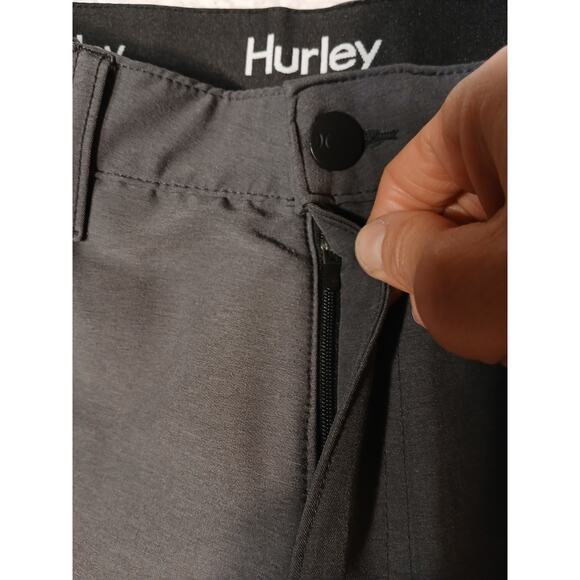 Hurley Water Repellent Hybrid Golf Shorts Sz 32 Gray Sporty Stretch Walk Preppy - Picture 6 of 16